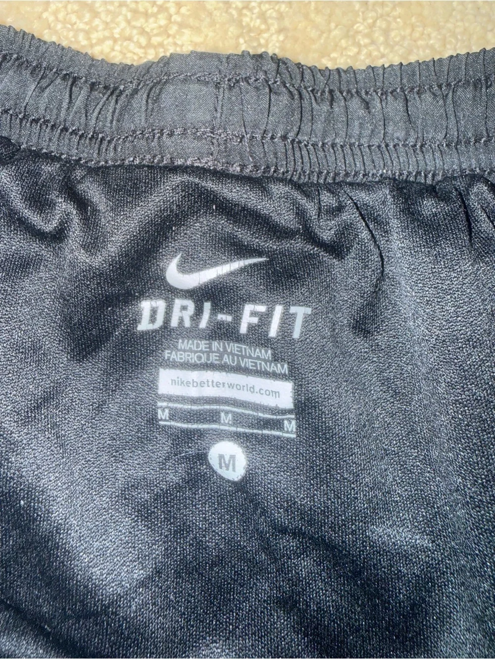 Nike Women's Black Athletic Shorts with White Trim